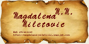 Magdalena Miletović vizit kartica